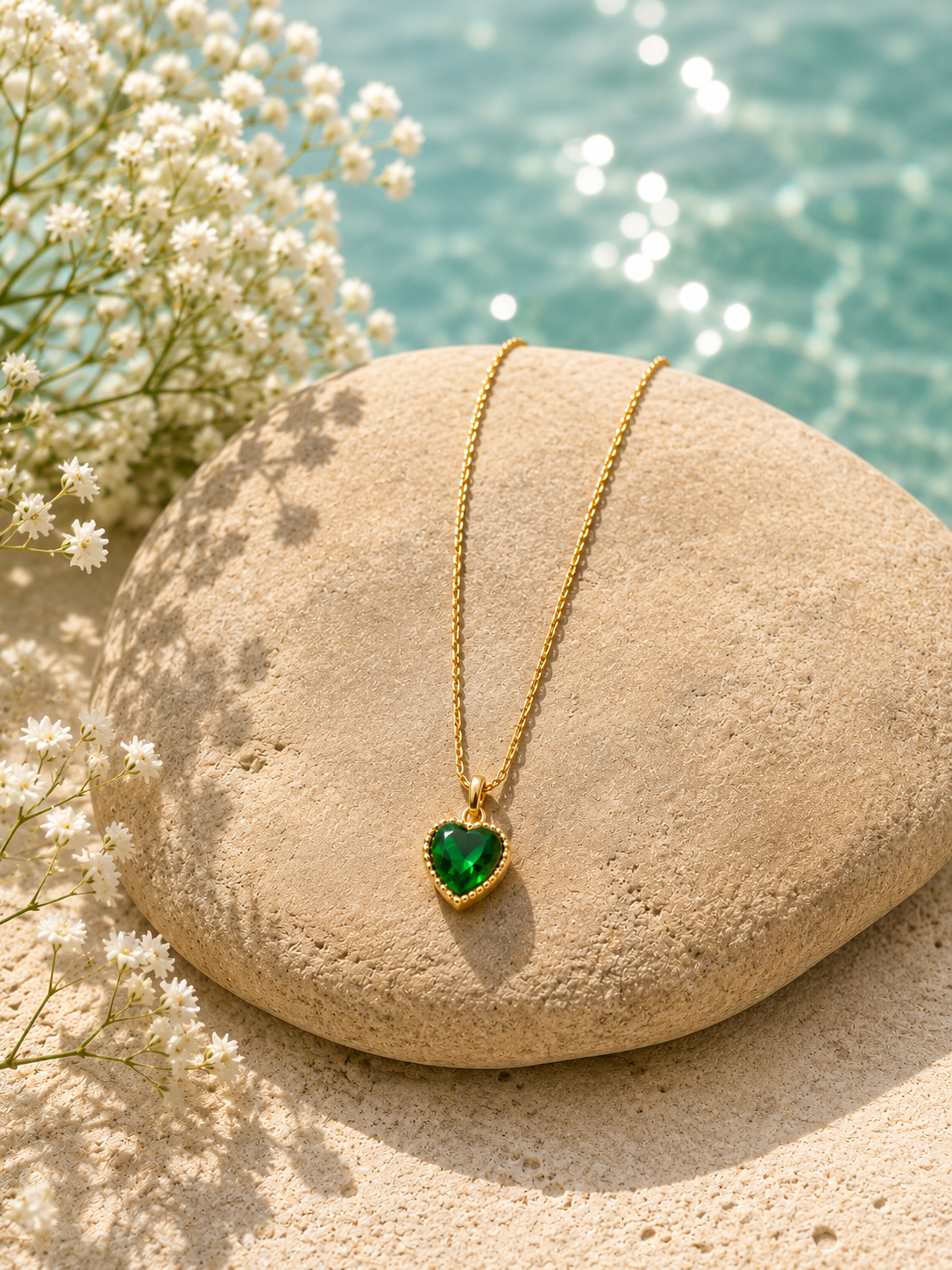 Emerald Heart Necklace