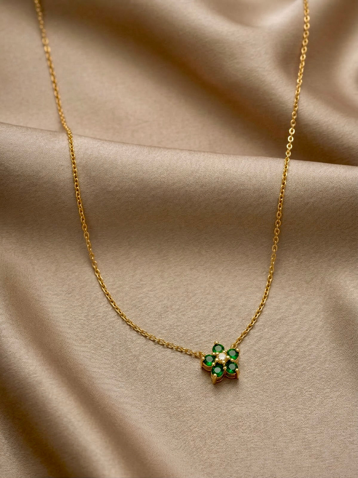 Evergreen Petal Necklace
