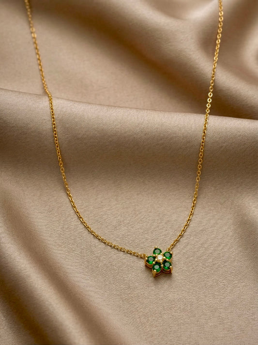 Evergreen Petal Necklace