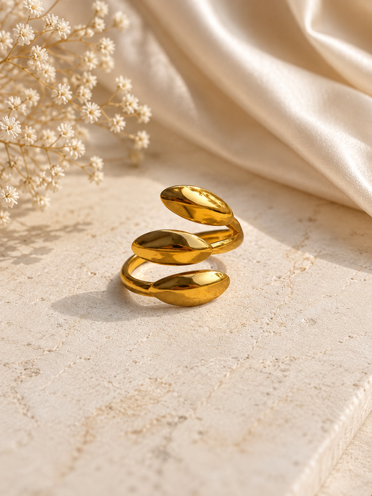 Golden Petal Ring