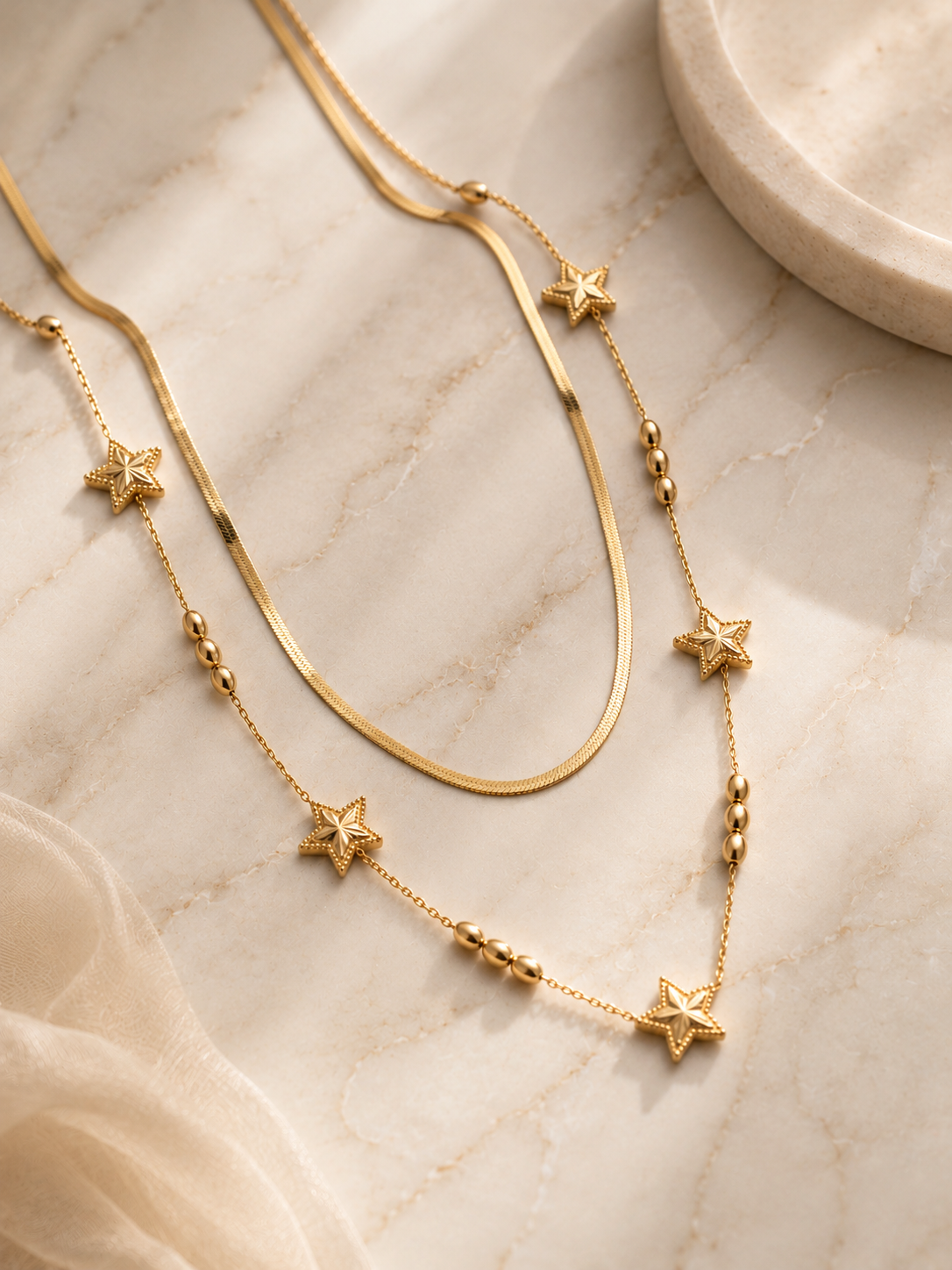Layered Star Necklace