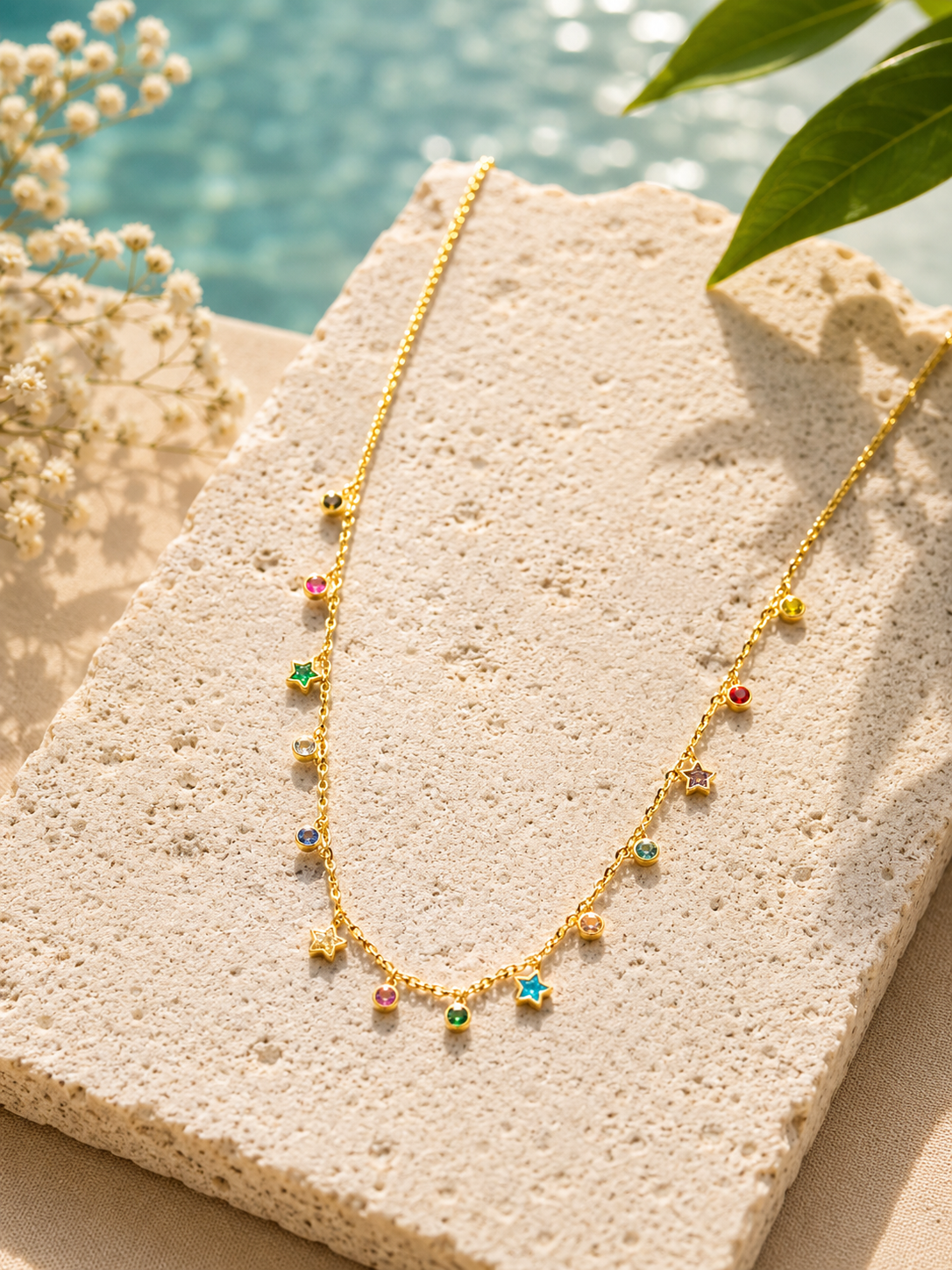 Rainbow Charm Necklace