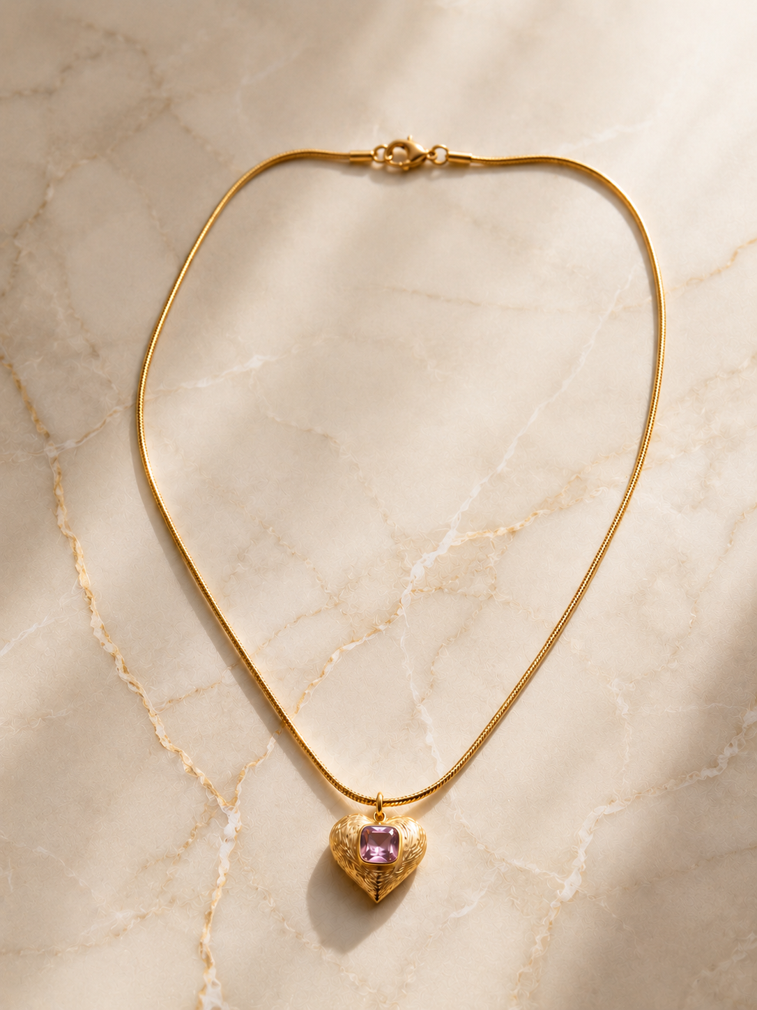 Rosé Heart Pendant