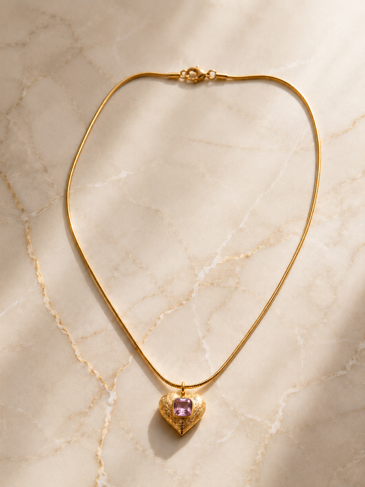 Rosé Heart Pendant