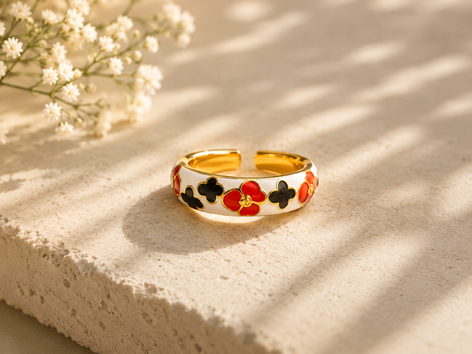 Scarlet Blossom Ring