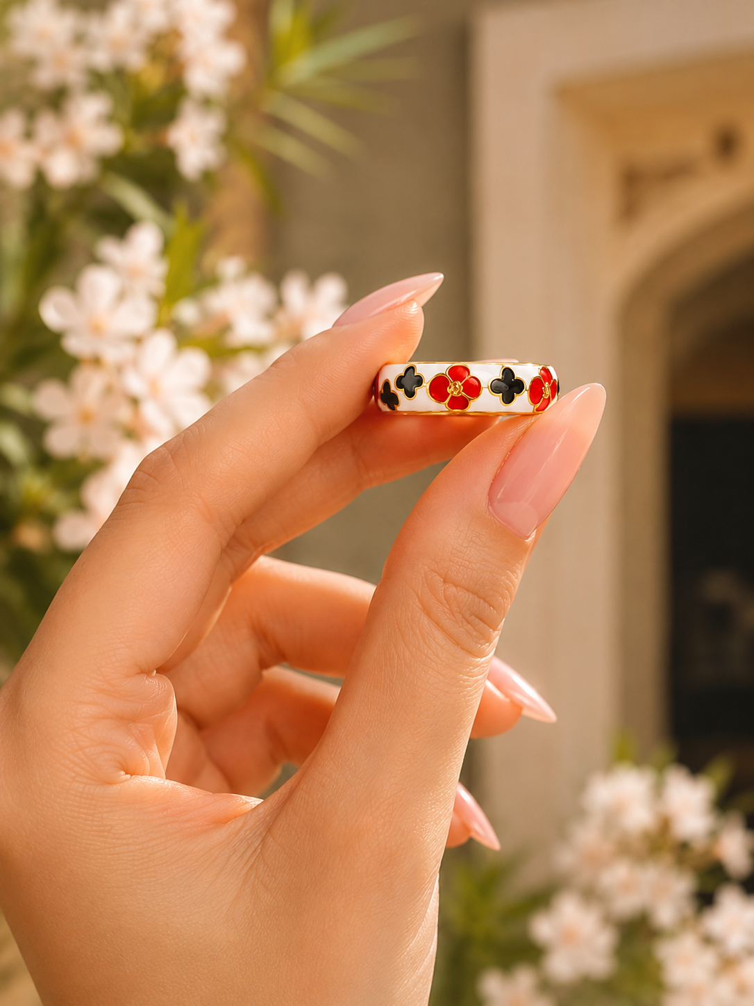 Scarlet Blossom Ring